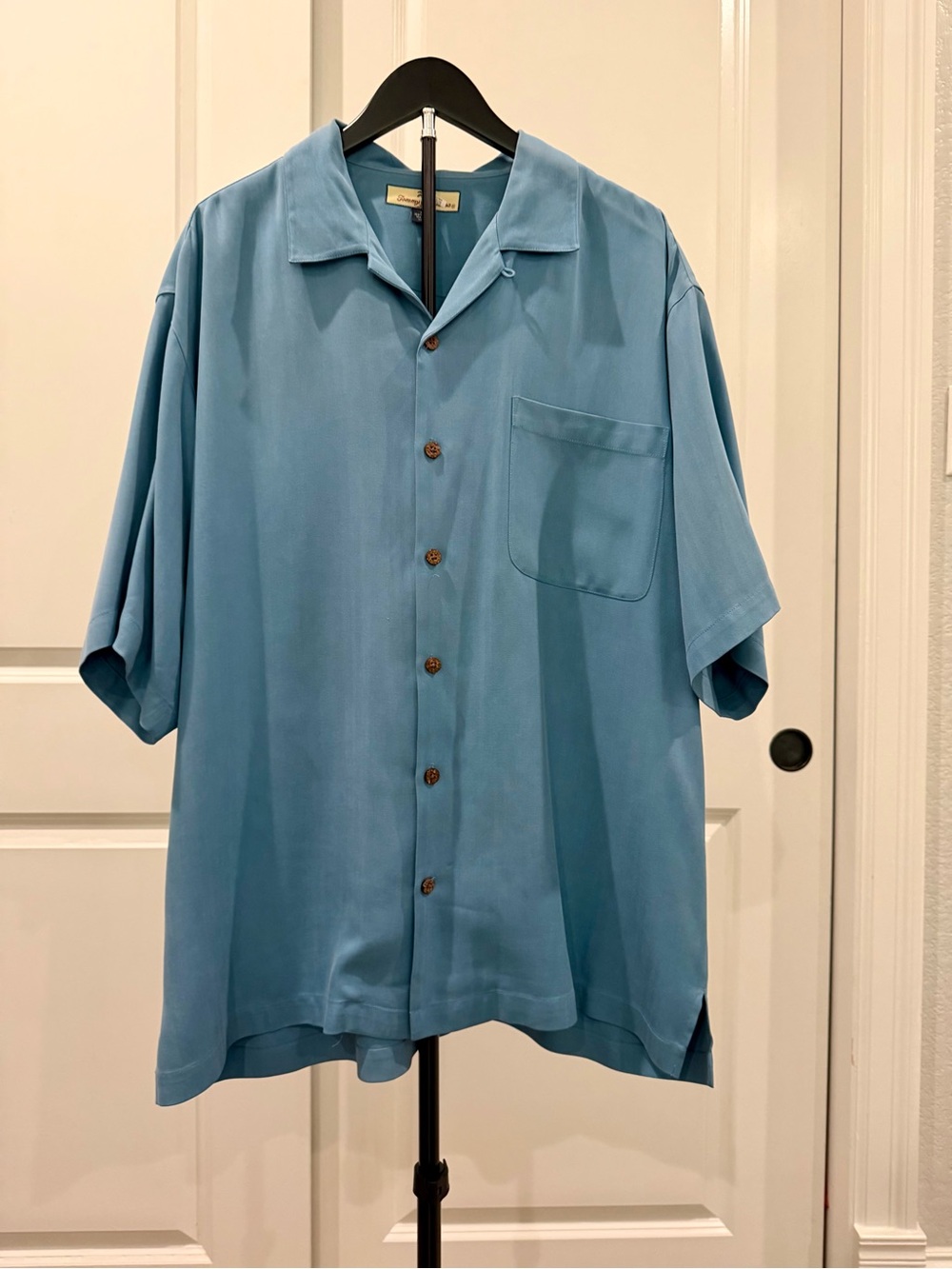 Tommy Bahama Light Blue Short-Sleeve Camp Shirt